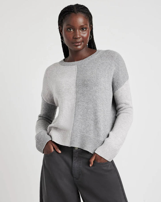 CASHBLEND AMY COLORBLOCK SWEATER