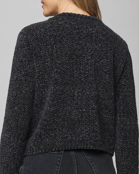 ANDREA CHENILLE CROP CARDIGAN SWEATER