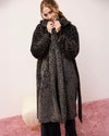 LUCIA LONG LEOPARD VEGAN FUR COAT