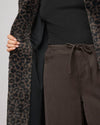 LUCIA LONG LEOPARD VEGAN FUR COAT