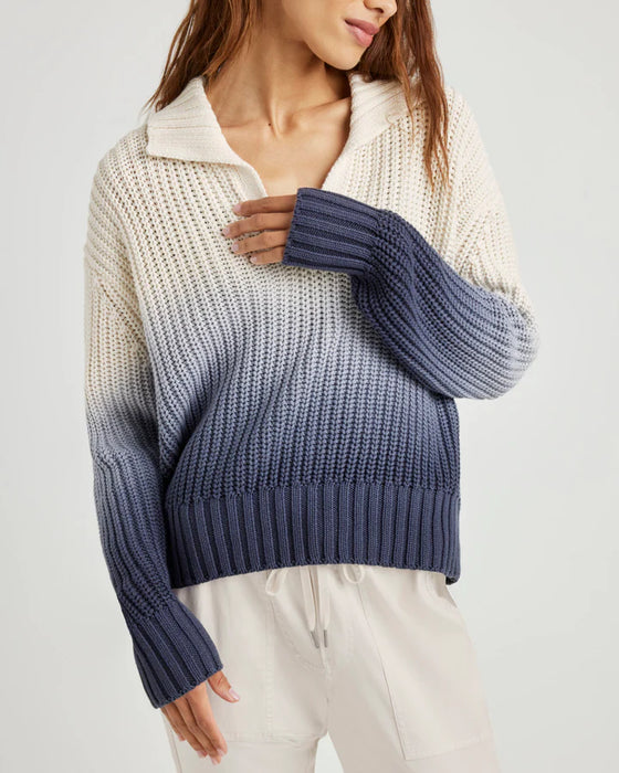 RAYA OMBRE POLO SWEATER