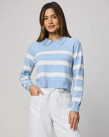  PHOEBE POLO STRIPED SWEATER