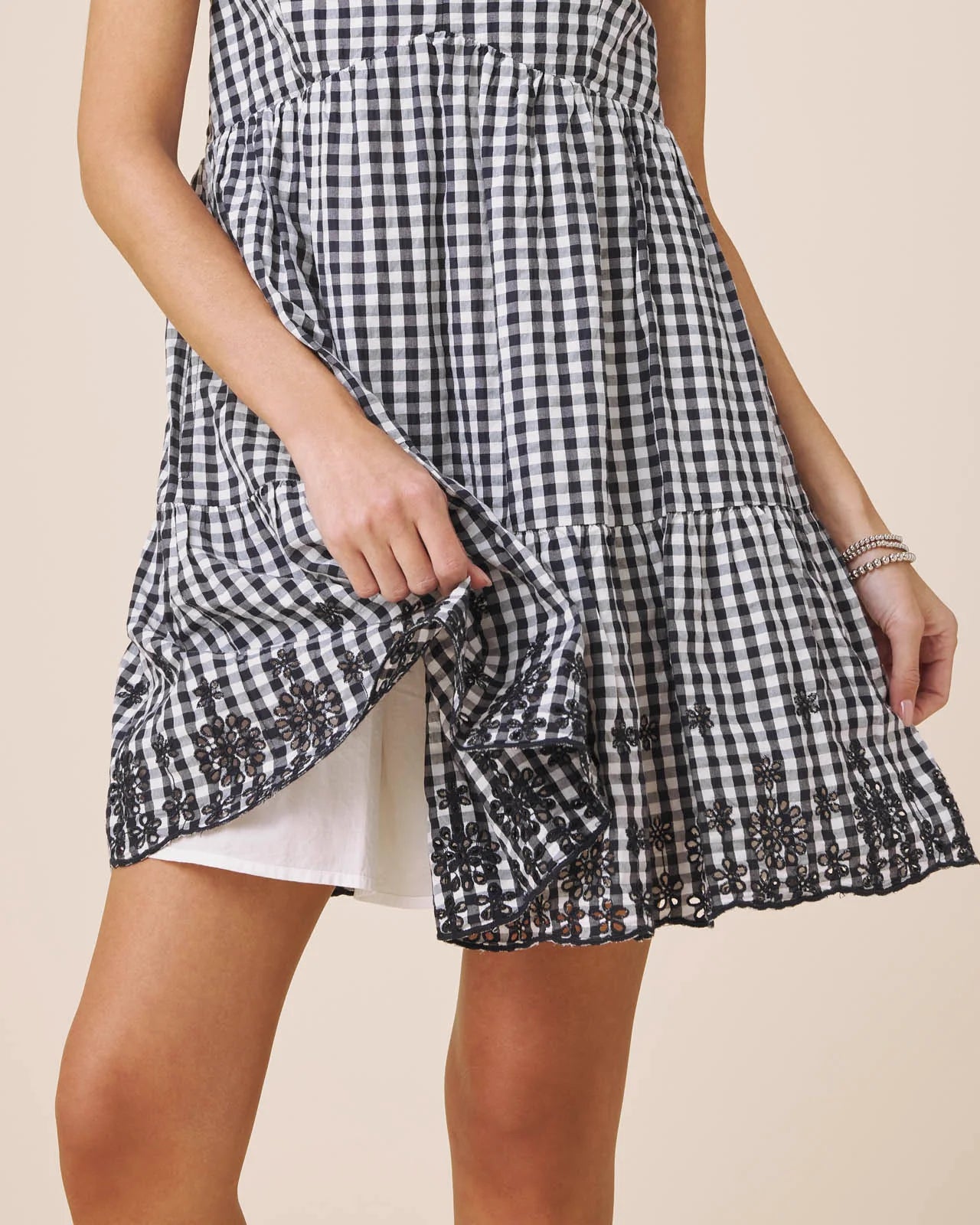 GIGI GINGHAM MINI TIER DRESS