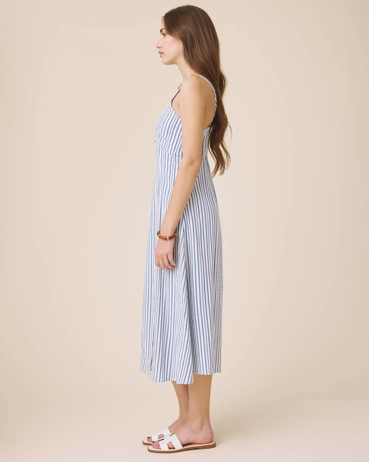 MADELYN STRIPE MIDI DRESS