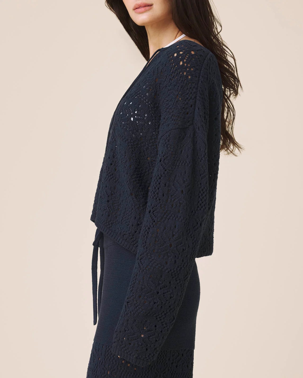 BECKHAM CROCHET CARDIGAN