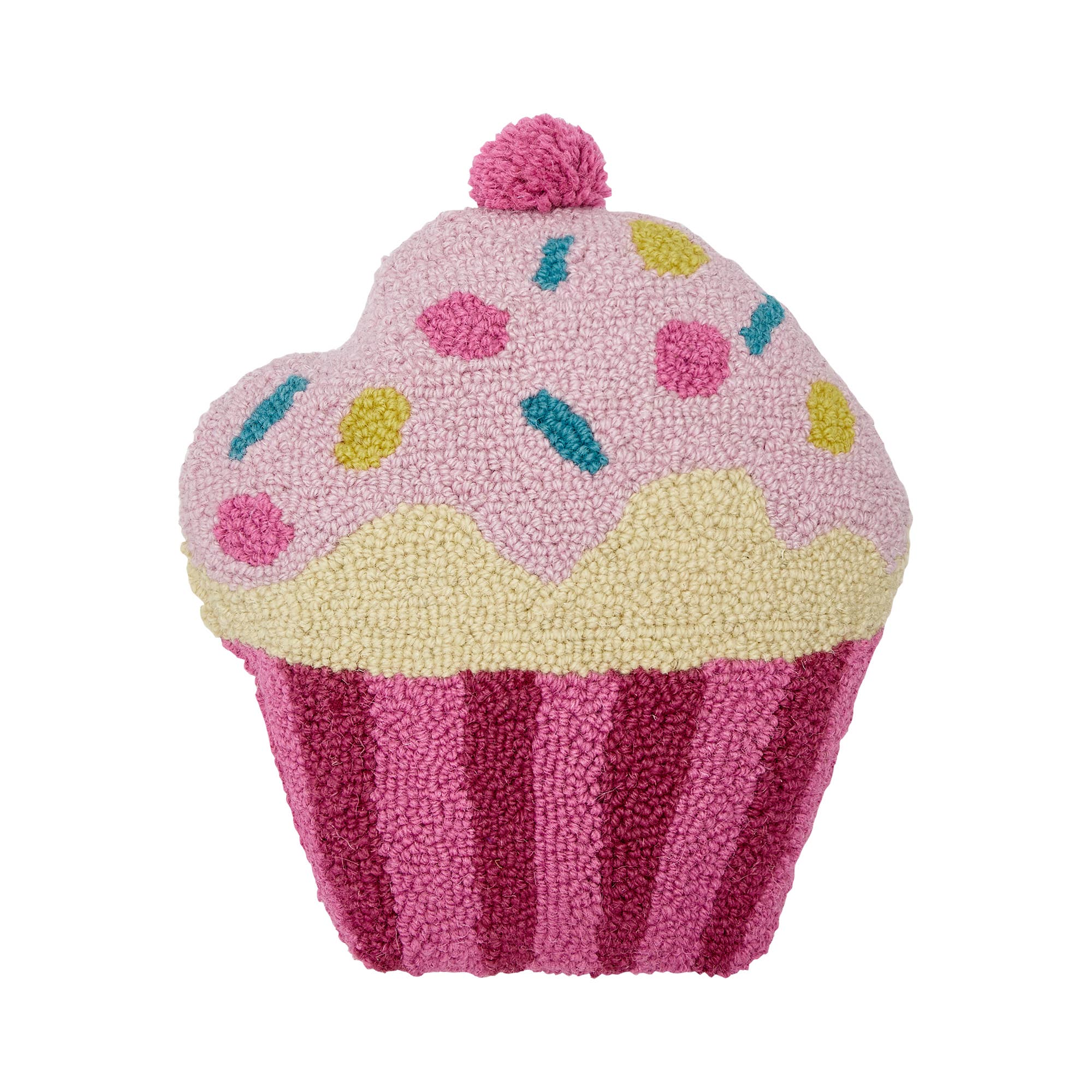 CUPCAKE W/POM POM PILLOW