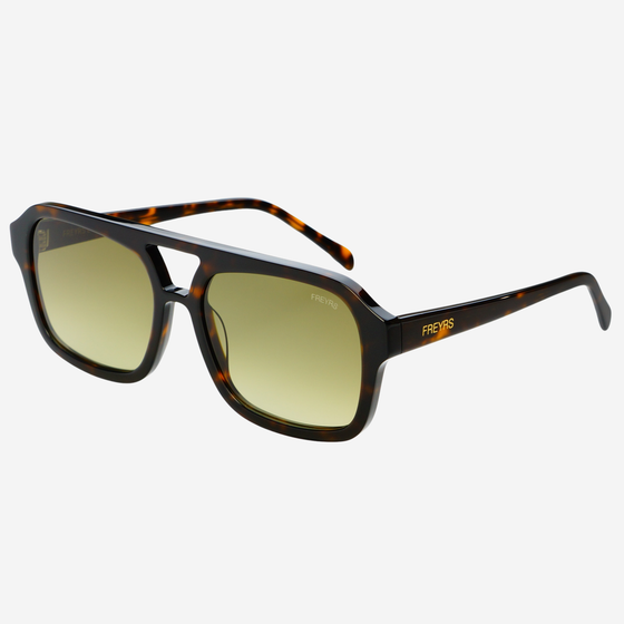 FREYRS Eyewear - Havana Acetate Aviator Sunglasses: Dark Tortoise
