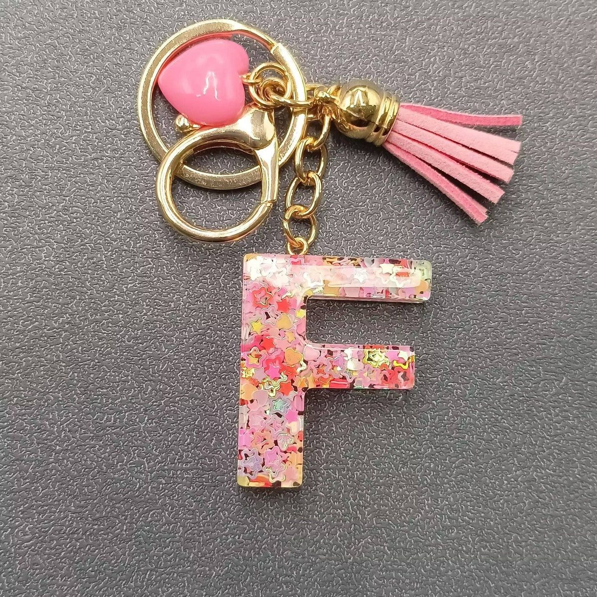 PINK RESIN INITIAL CHARM