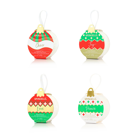 Spongellé - Holiday Ornament Buffer Assorted Pack Christmas Gift 