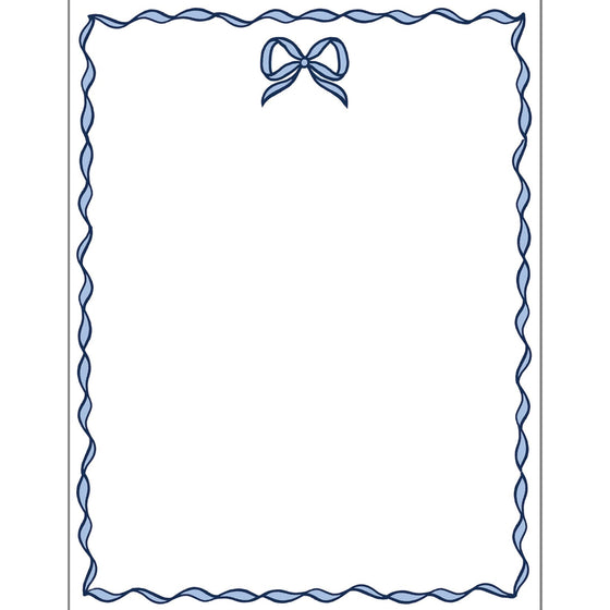 BOW SCALLOP NOTEPAD - blue