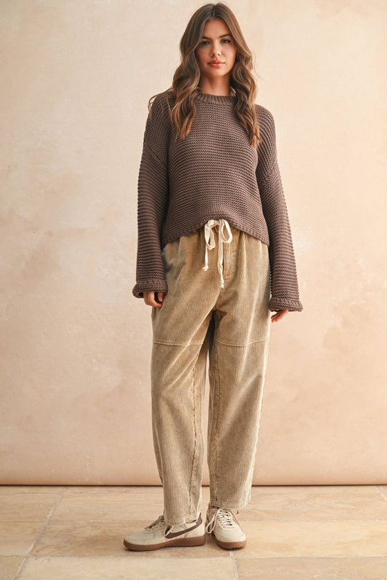 ROUND NECK SWEATER KNITTED TOP