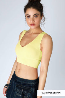  PLUNGE V-NECK CROP TANK TOP