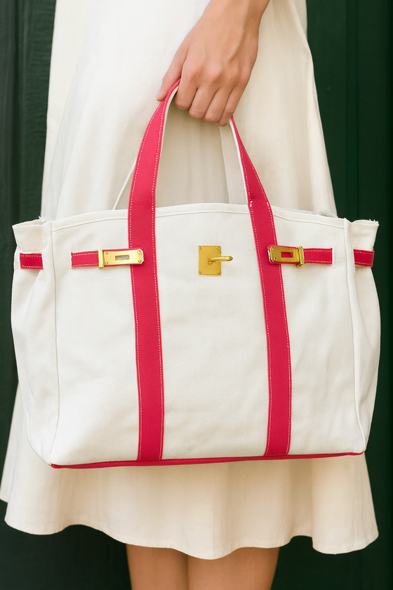 BOATKIN CANVAS TOTE BAG - Red
