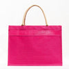 JUTE POCKET TOTE - Magenta