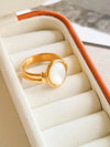 JADE NON-TARNISH CLASSIC SHELL STONE RING