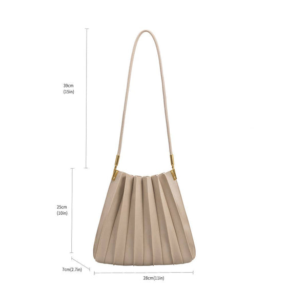 MELIE BIANCO - CARRIE PLEATED VEGAN SHOULDER BAG -sage