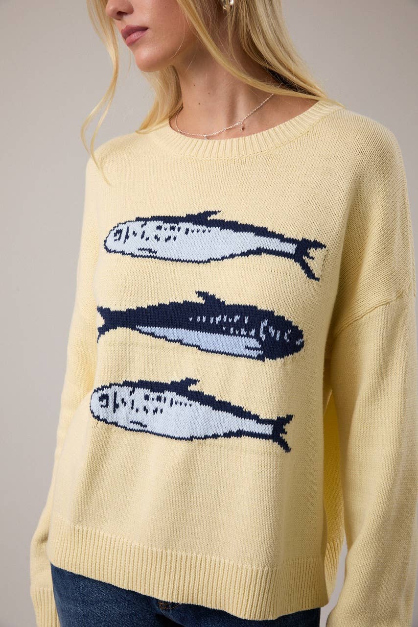 ROUND NECK SARDINES SWEATER