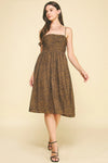 LEOPARD PRINT MIDI DRESS