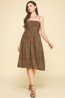  LEOPARD PRINT MIDI DRESS