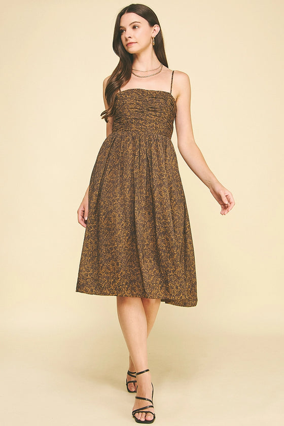 LEOPARD PRINT MIDI DRESS