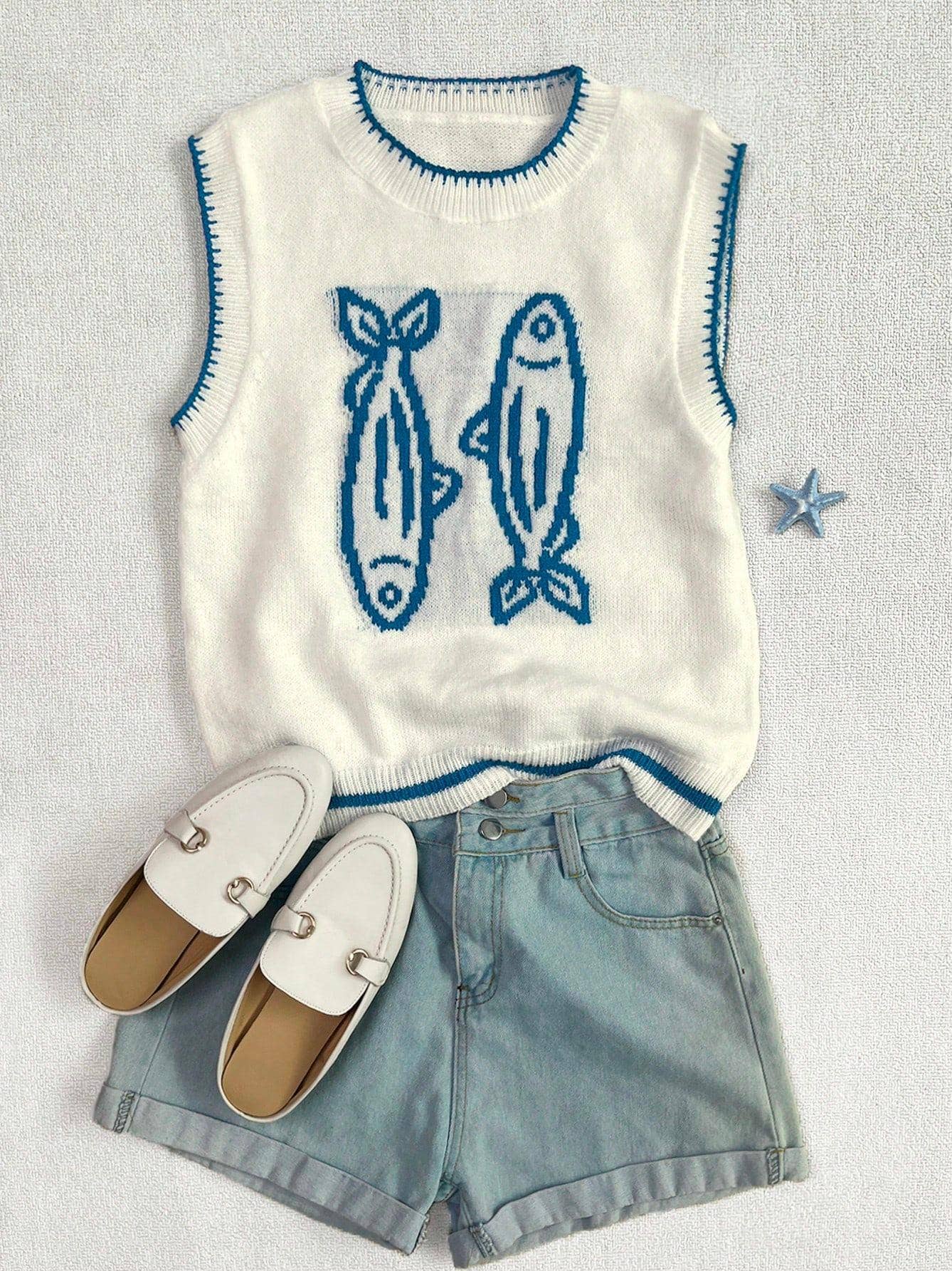 SARDINES SLEEVELESS SWEATER
