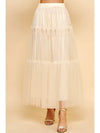 TULLE TIERED MAXI SKIRT