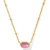 MINI ELISA SATELLITE PENDANT GOLD NECKLACE in azalea illusion