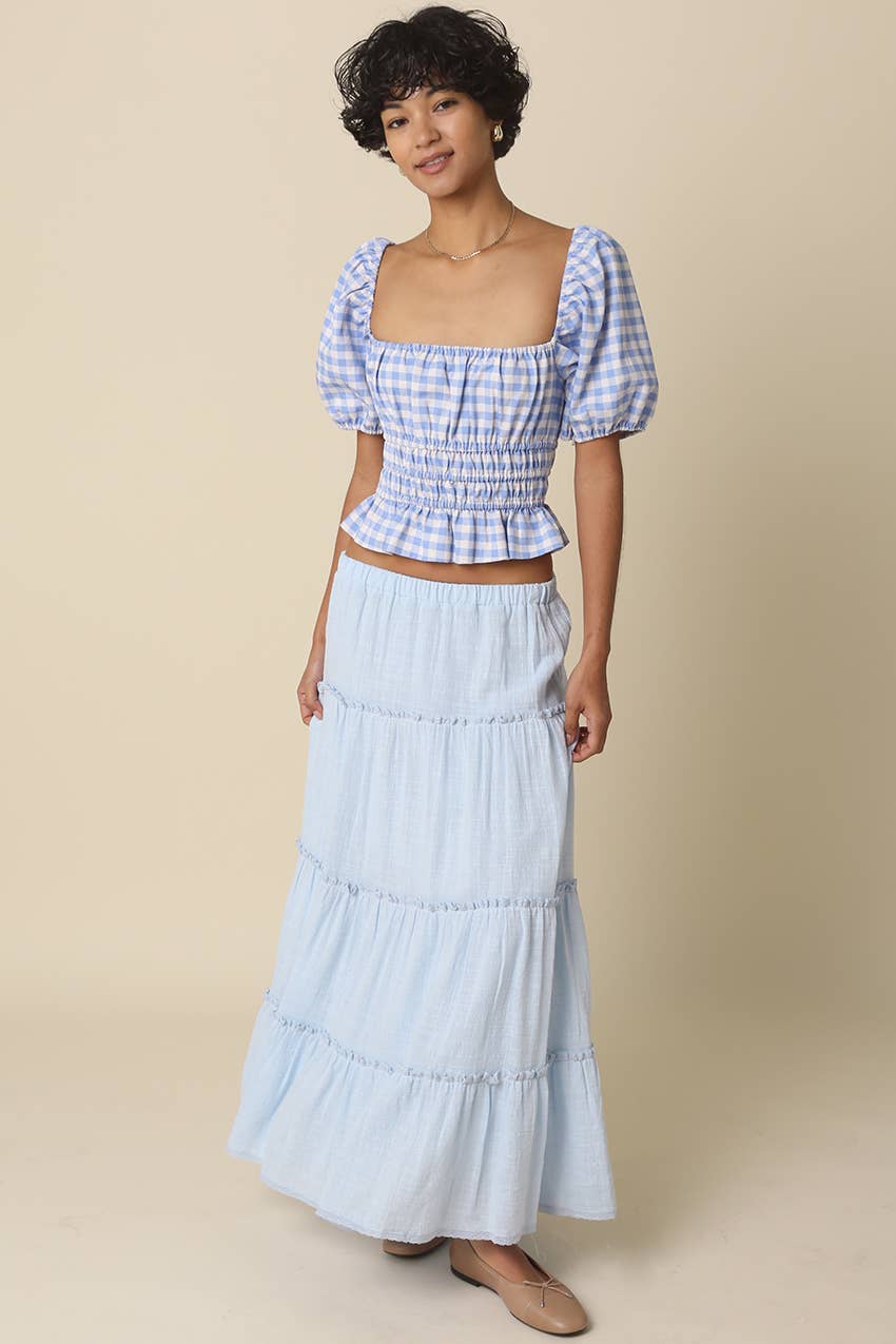 BROOKE TIERED MAXI SKIRT