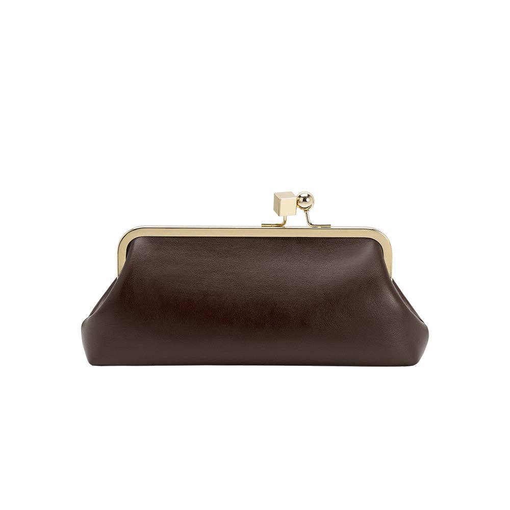 Chrissy Espresso Vegan Leather Crossbody Bag