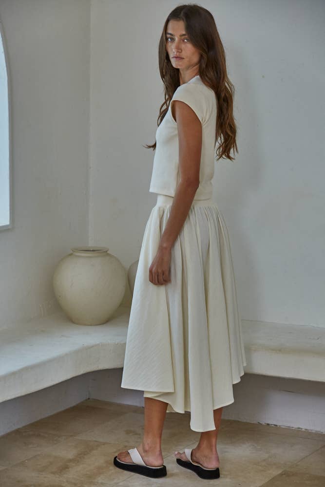 Knit Ribbed Short Sleeve Tee