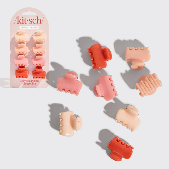 RECYCLED MINI CLOUD CLIPS 8PC SET - Assorted Cherry Blossom