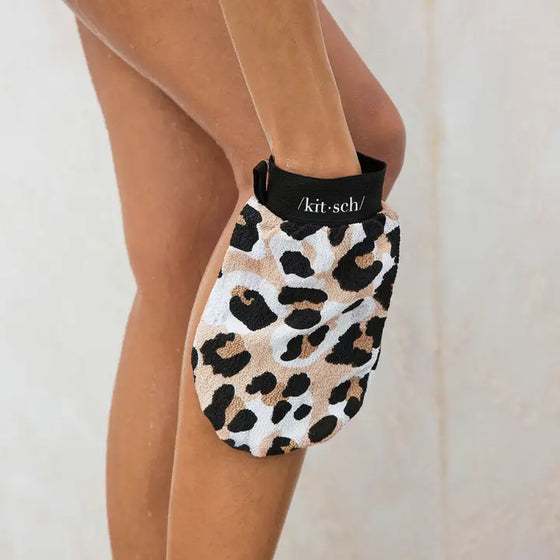 ECO-FRIENDLY EXFOLIATING GLOVE - Leopard