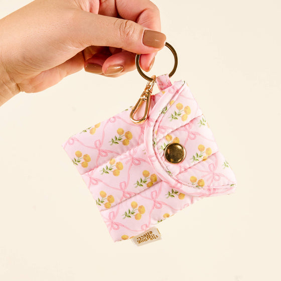 PUFFY EARBUD CASE KEYCHAIN-Marigold Lane Pink