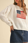 FLAG KNITTED SWEATER in assorted colors