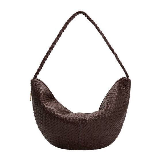 MELIE BIANCO - RAQUEL XL RECYCLED SHOULDER BAG - espresso