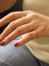 18K NON-TARNISH MINIMALIST THIN BRAIDED RING