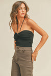 SWEATER KNIT DETAILED FRONT TOP