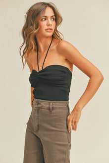  SWEATER KNIT DETAILED FRONT TOP