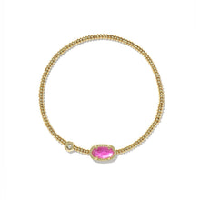  GRAYSON GOLD STRETCH BRACELET in azalea illusion