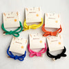 "GOOD VIBES" BOHO SHOELACE ELASTIC HAIR TIE: ASSORTED