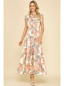  FLORAL TIERED MAXI DRESS