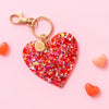 HEART CONFETTI KEY CHAIN