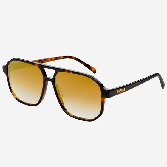 FREYRS Eyewear - Billie Unisex Aviator Sunglasses : Tortoise / Gold Mirror