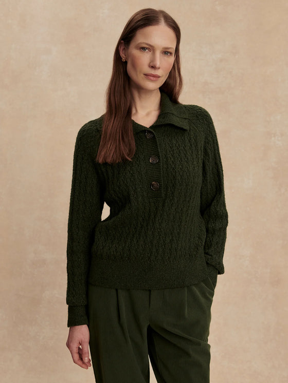 BRIDGET HALF BUTTON SWEATER