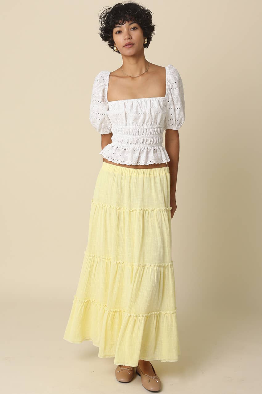 BROOKE TIERED MAXI SKIRT