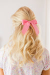 Grace & Grandeur - VDAY 24: Grace & Grandeur Delora Matte Satin Bow Barrette: Black