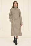MOON RIVER - PLAID BELTED TRENCH COAT