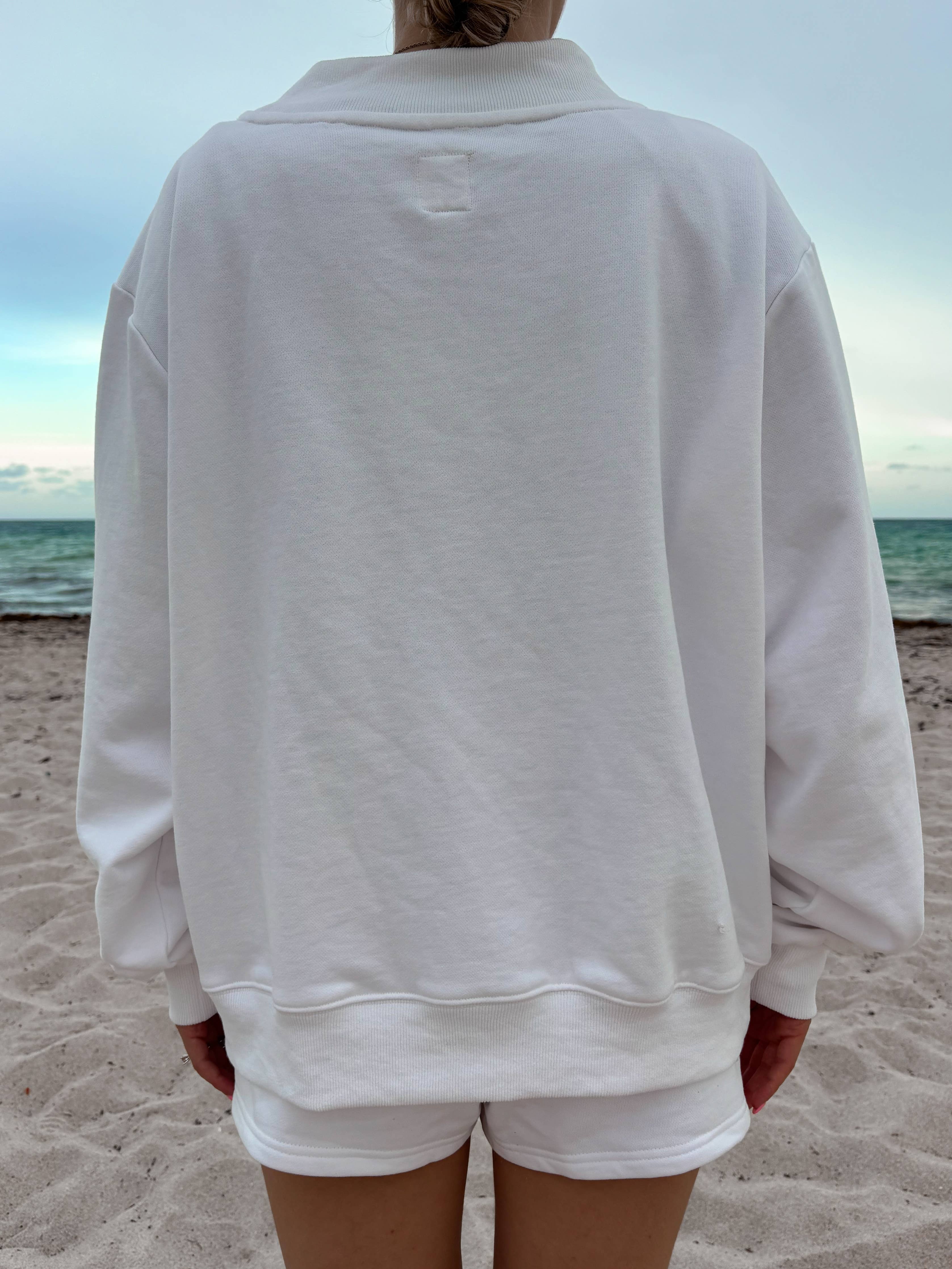 AMERICAN FLAG DOG MOCKNECK SWEATSHIRT