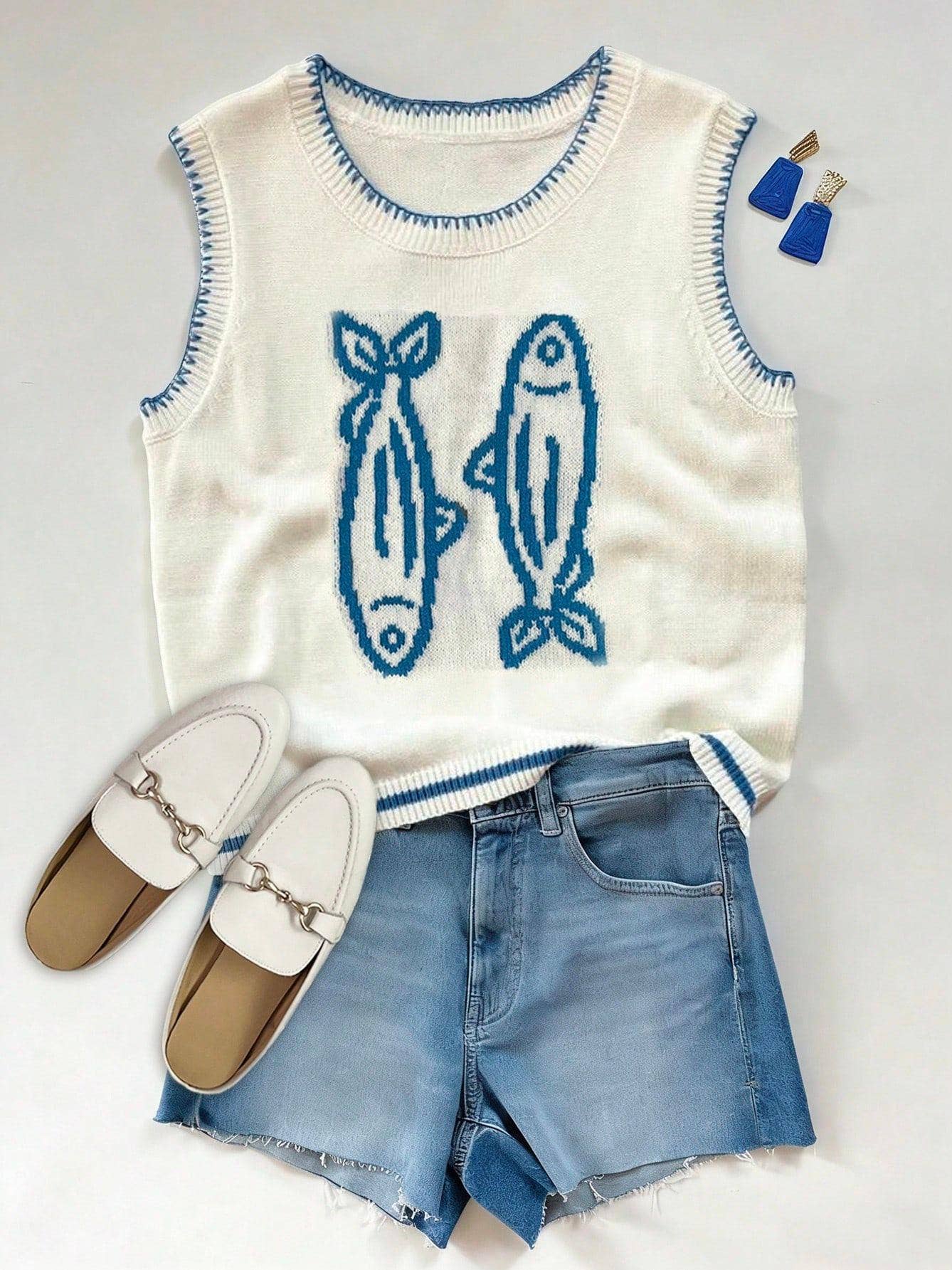 SARDINES SLEEVELESS SWEATER