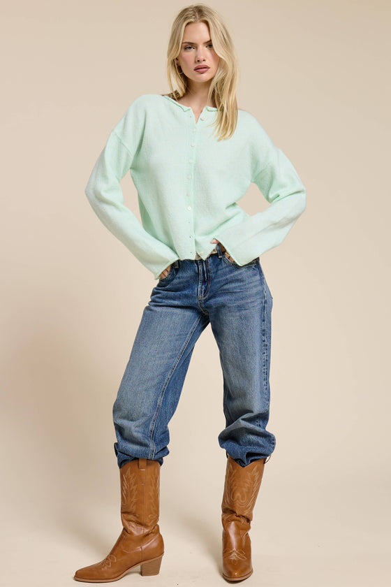 ESSENTIAL BUTTON DOWN CARDIGAN